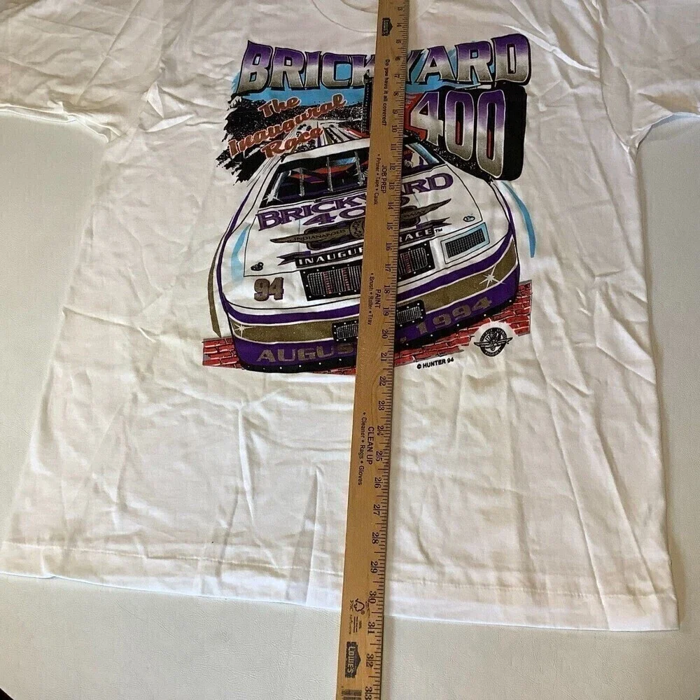 Vintage 1994 Brickyard 400 Inaugural Race T-Shirt Double Sided Print Size XL